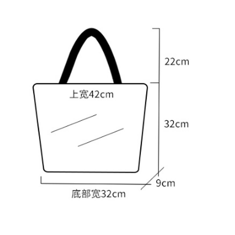 趣涉家居手提帆布包女单肩文艺简约森女学生书包购物帆布袋子生活日用收纳用品收纳包
