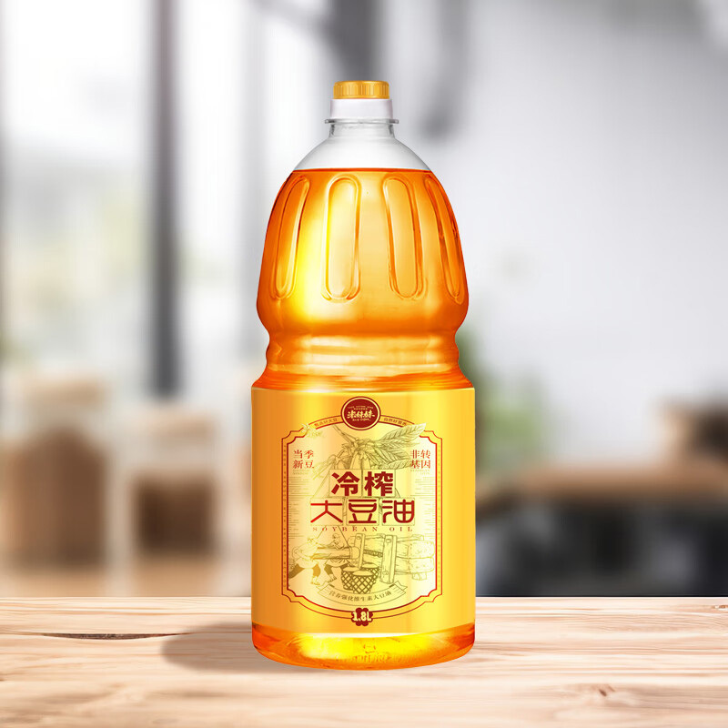 米妹妹大豆油1.8L非转基因古法鲜榨油质清澈高清大图