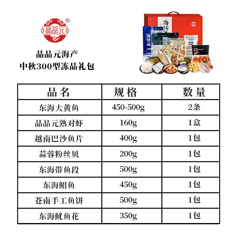 晶品元 海鲜冻品组合 300型