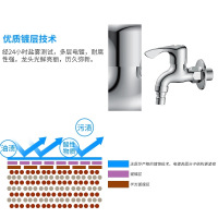 法恩莎(FAENZA)水龙头精铜单冷洗衣机水龙头陶瓷阀芯快开水嘴洗衣机龙头拖把池龙头