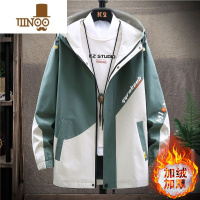 YANXU工装外套男春加绒加厚潮流韩版夹克潮牌青少年初中高中学生