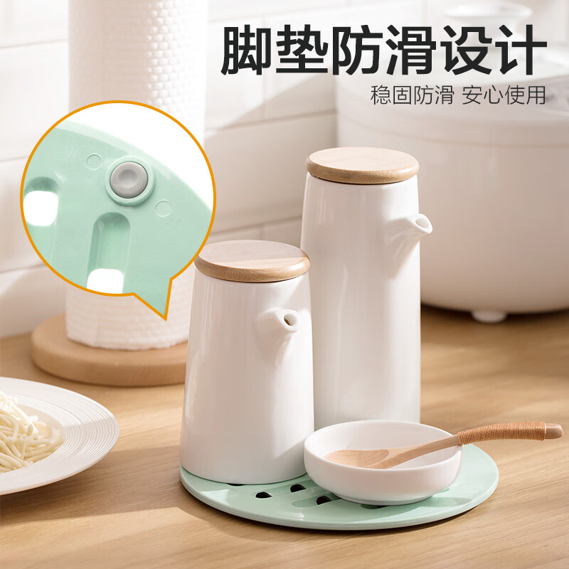 茶花厨房隔热垫餐桌垫防烫锅垫创意家用可爱碗垫子茶杯垫15.5CM 2片装1304高清大图