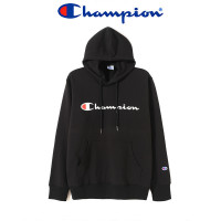 正品champion冠军新款男女长袖字母印花套头连帽衫情侣款休闲卫衣