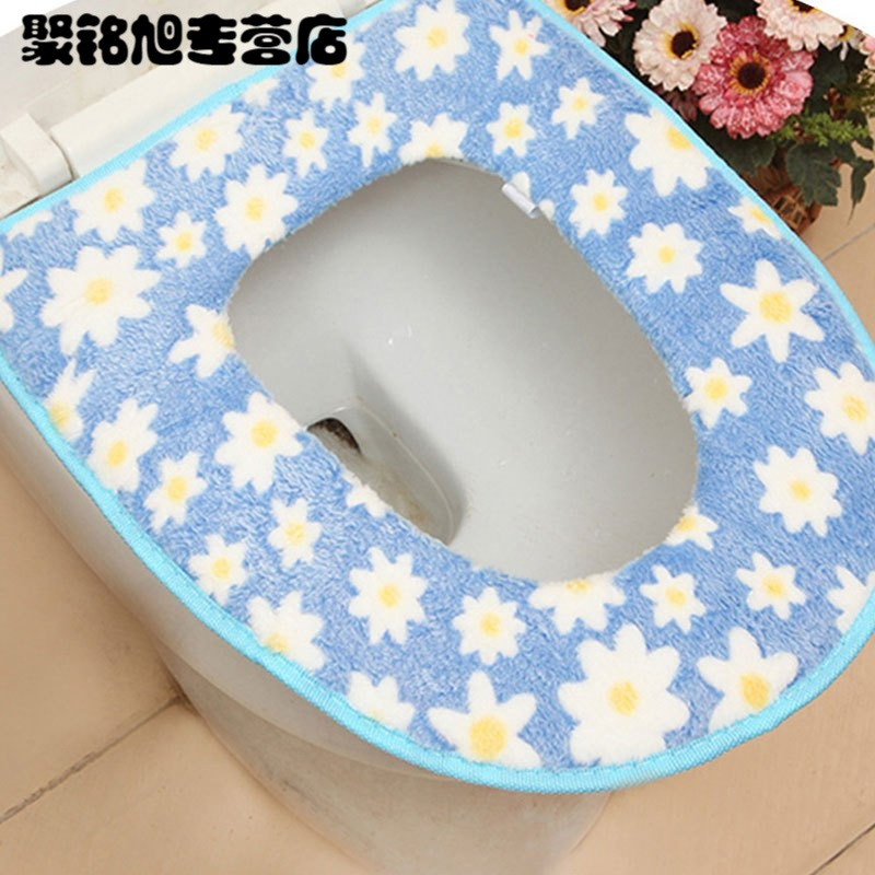 圆点印花外套式马桶套坐便垫马桶垫 防水坐便套马桶圈坐垫马桶套座便器垫 糖果色生活日用简约马桶垫浴室用品