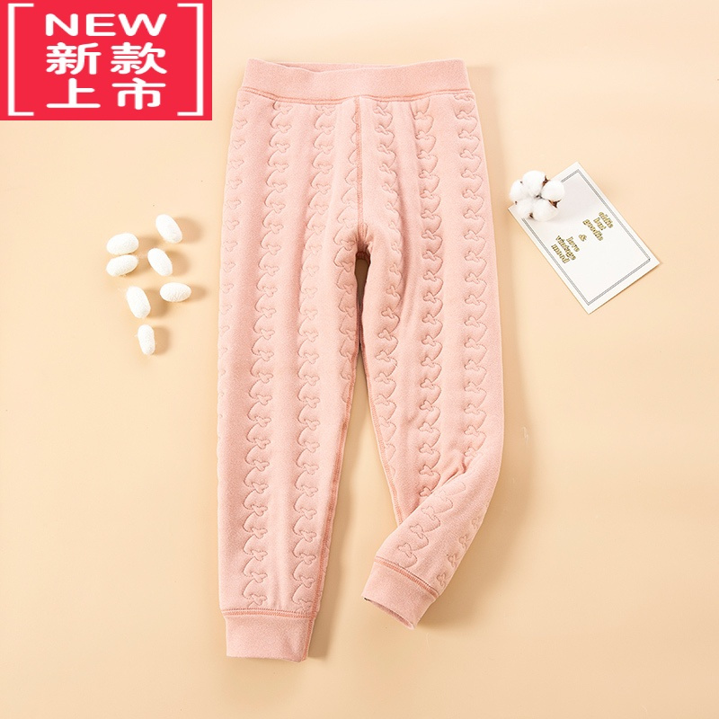 可莉允儿童保暖裤校服器内穿女童男童加绒加厚棉裤冬季中大童裤子
