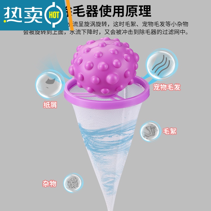敬平洗衣机过滤网袋漂浮通用清洁吸毛去杂物毛发器专用护洗袋洗衣球 [三代3个装]蓝色高清大图