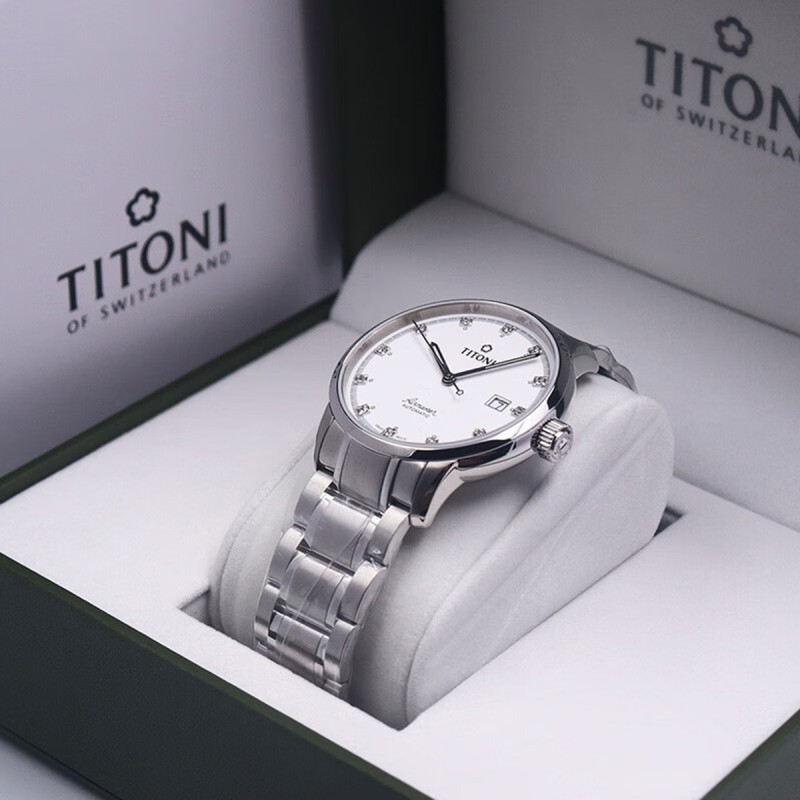 梅花空霸系列自动机械钢带手表男白盘皓石