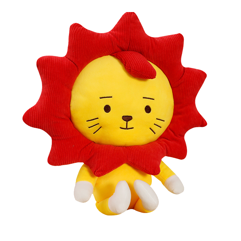 可爱太阳狮子公仔莱阳狮子玩偶毛绒玩具布娃娃玩偶儿童生日礼物男生