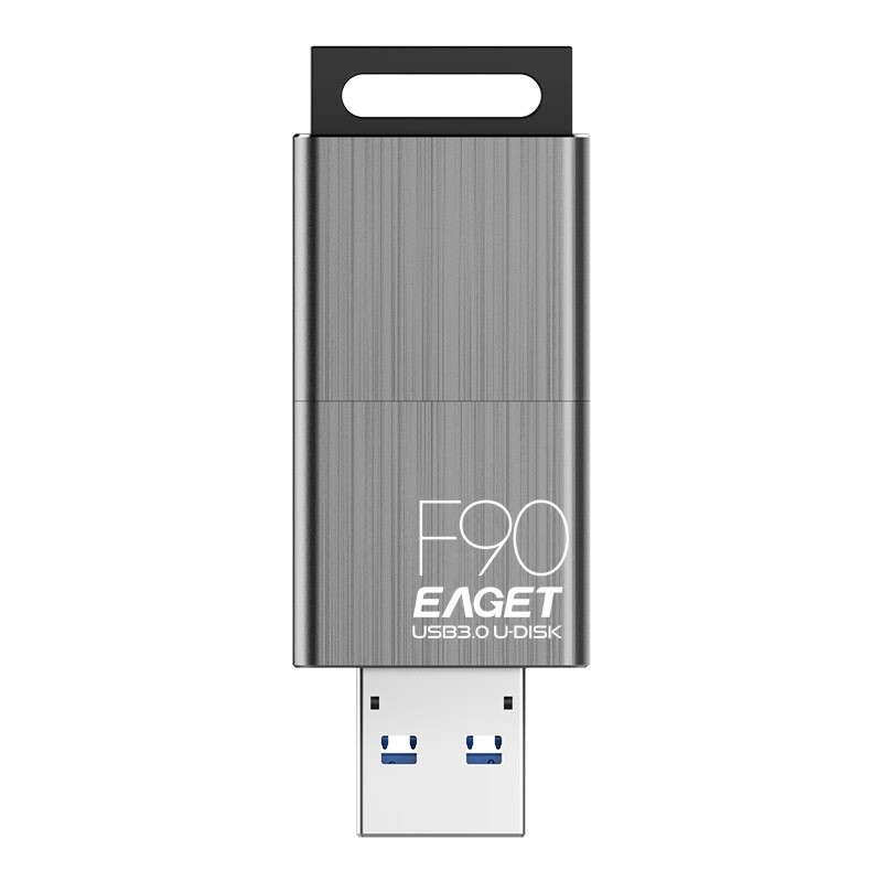 忆捷 (EAGET)F90 U盘 USB3.0高速金属推拉式车载商务优盘 防尘 防水 防震 128GB