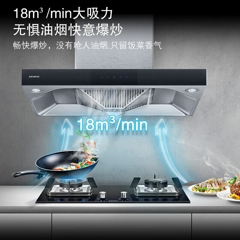 西门子(SIEMENS)LC46RA959W 欧式抽油烟机18立方大吸力家用吸油烟机 超薄蒸饭柜高清大图