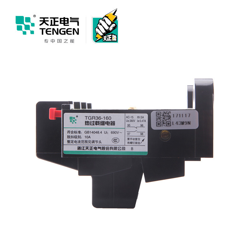 天正电气 TGR36 电热式 适配CJT1-160接触器 100-160A 03030020002 过载继电器