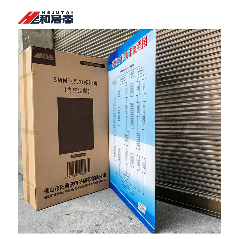 和居态 5MM亚克力标识牌(内容定制)0.6x0.9m 块高清大图