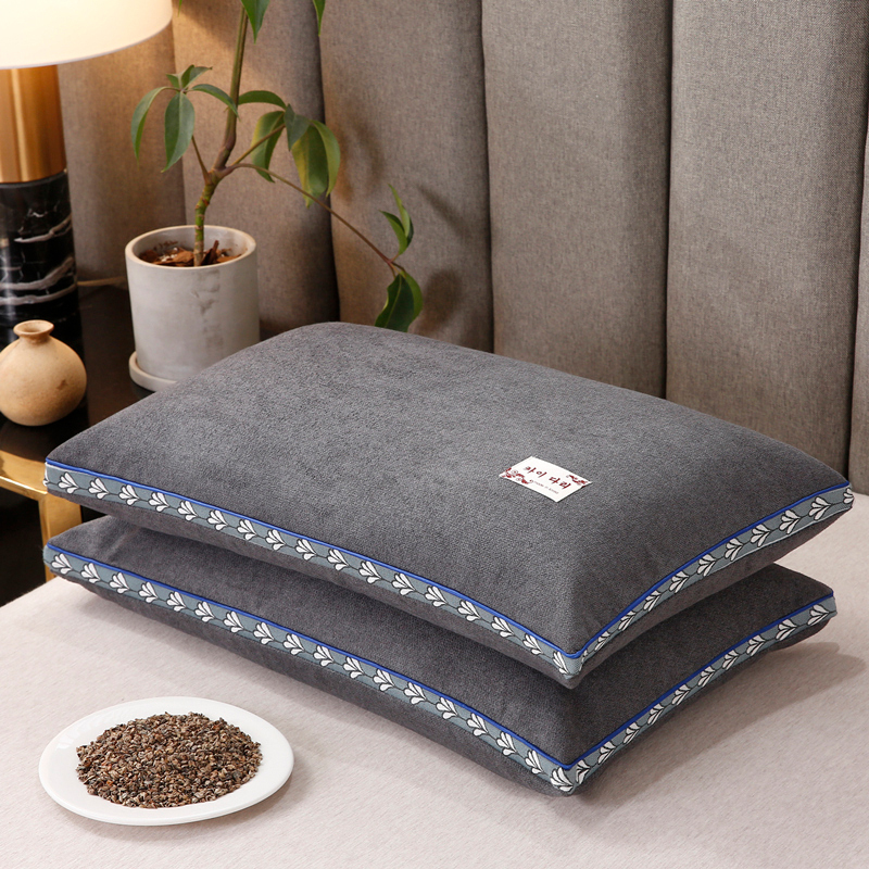 全纯荞麦壳枕头硬枕芯大人单人男护颈椎助睡眠夏季拍两件一对带枕套