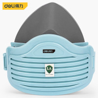 得力（deli）KN95硅胶防尘面具 防尘口罩工业粉尘头戴式木工电焊打磨煤矿水泥面粉劳保面罩 防尘面罩 DL524003