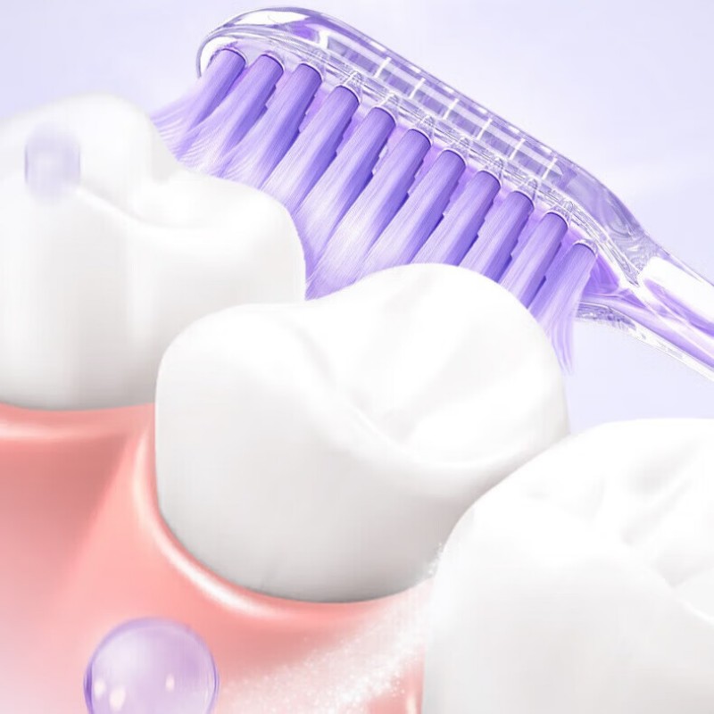 高露洁(Colgate)纤柔双核深洁牙刷 双支护理清洁牙菌斑软毛家庭装牙刷宽头深层洁净 2支装高清大图