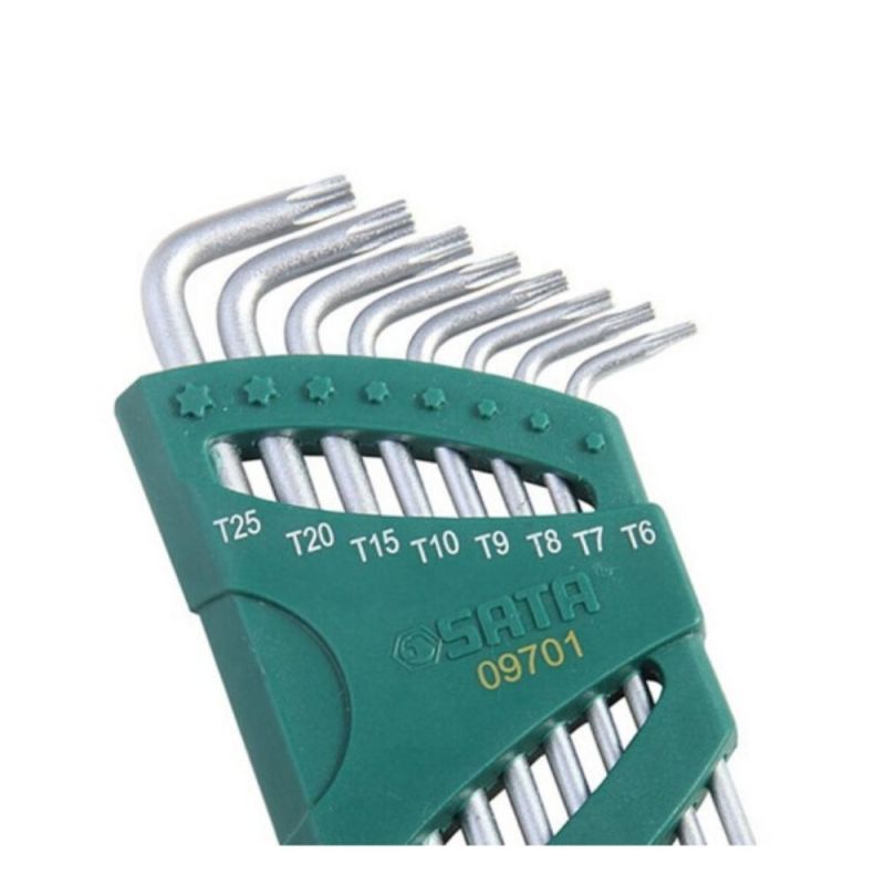世达(SATA)09701 8件TT6-TT25 组合8件加长中孔花形内六角扳手组套手动工具