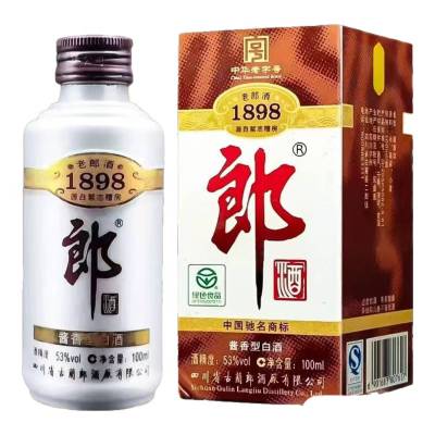 2012年 郎酒1898老郎酒53度100ML 带品鉴字样 小酒自饮