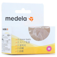 美德乐(Medela)奶嘴S号硅胶奶嘴慢流量吸乳配件(适用标准口径)2只装