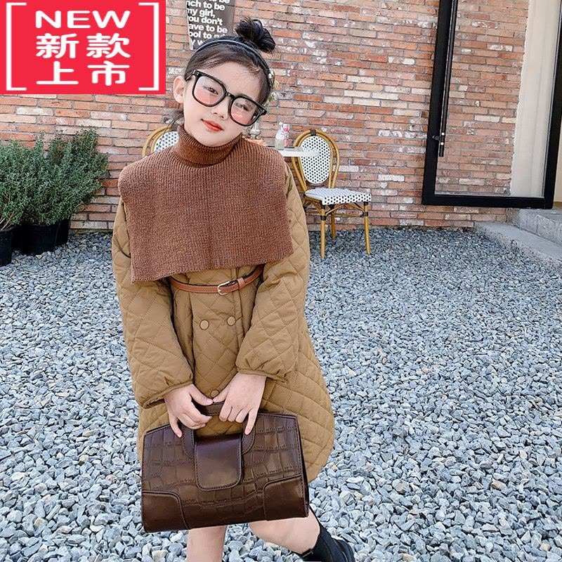 可莉允女童棉服冬装2022新款女大童时髦秋冬装儿童洋气网红披肩棉衣外套图片