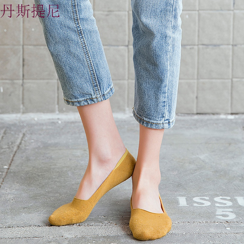 船袜女纯棉浅口隐形袜子女士脚底袜硅胶防滑女袜夏季薄款低帮短袜