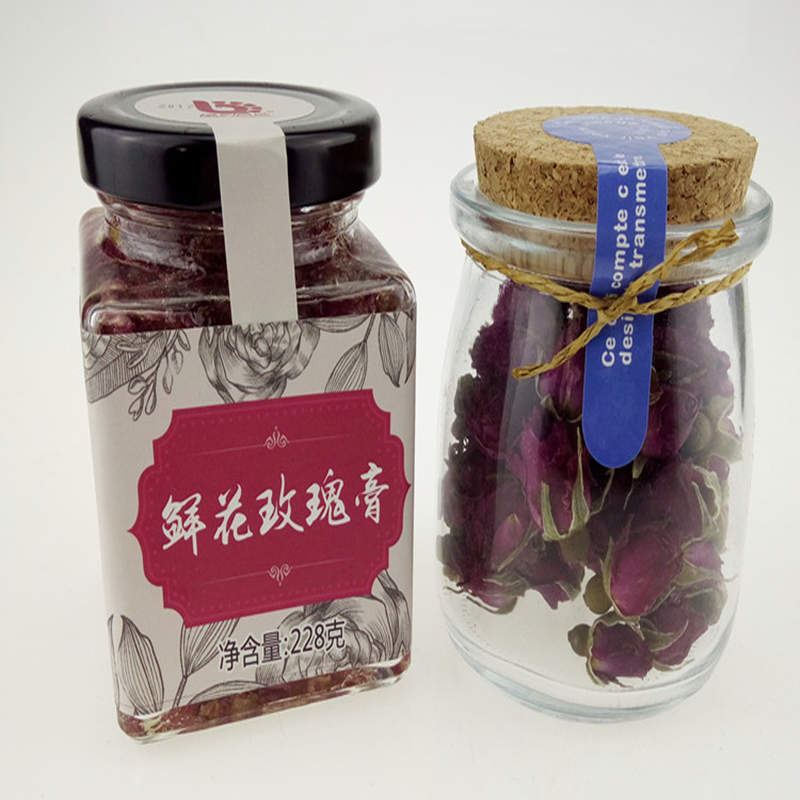 玫瑰蜜酱礼盒花语花意礼盒徐州晶贝食品平阴重瓣红玫瑰干花蕾
