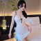 长夜漫漫情趣内衣吊带睡衣调情蝴蝶结带胸垫居家服女睡裙qqny1159