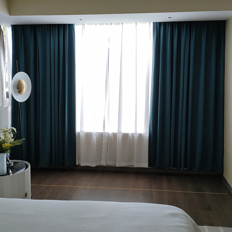 福芳双层布艺窗帘/副高清大图