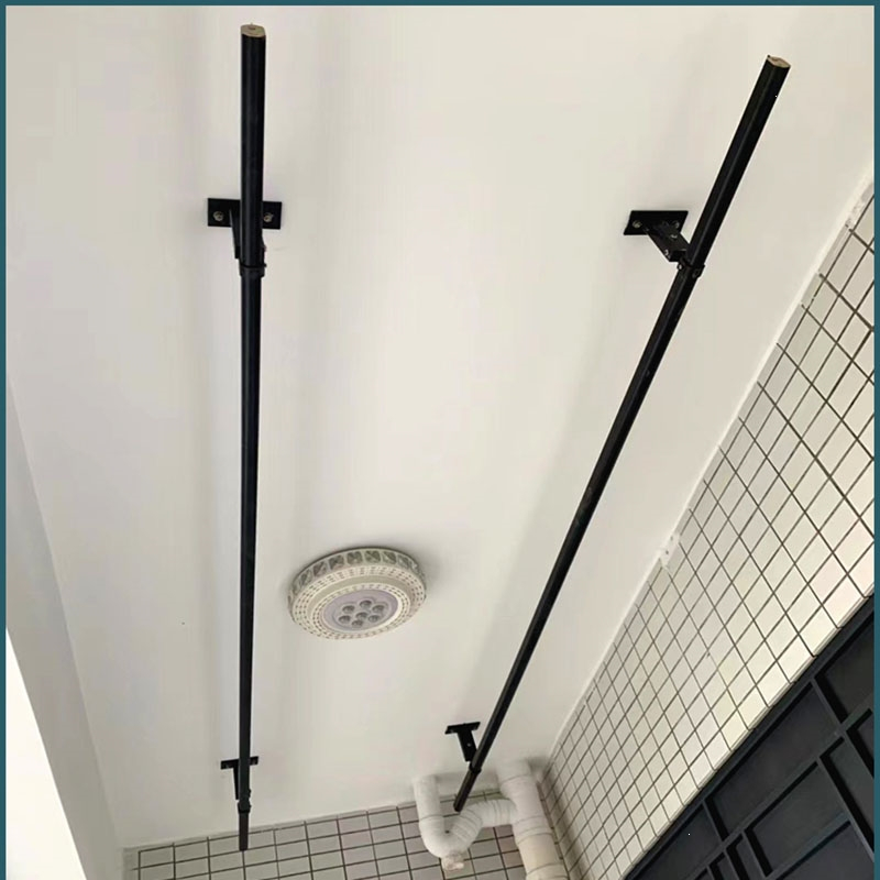 纳丽雅晾衣杆阳台顶装固定单杆晾衣架简易挂衣杆室外铝合金凉衣架吊顶