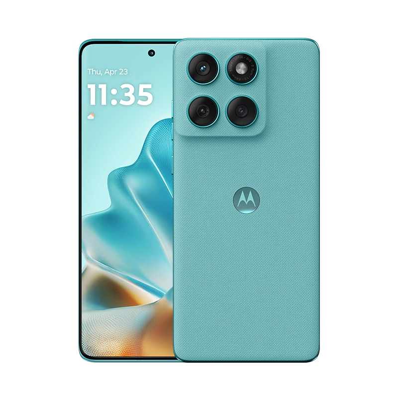 摩托罗拉 moto edge60s 高定纹理色彩 悬浮四曲面独特设计 5000万主摄 摩托罗拉手机12GB+256GB 冰川薄荷高清大图