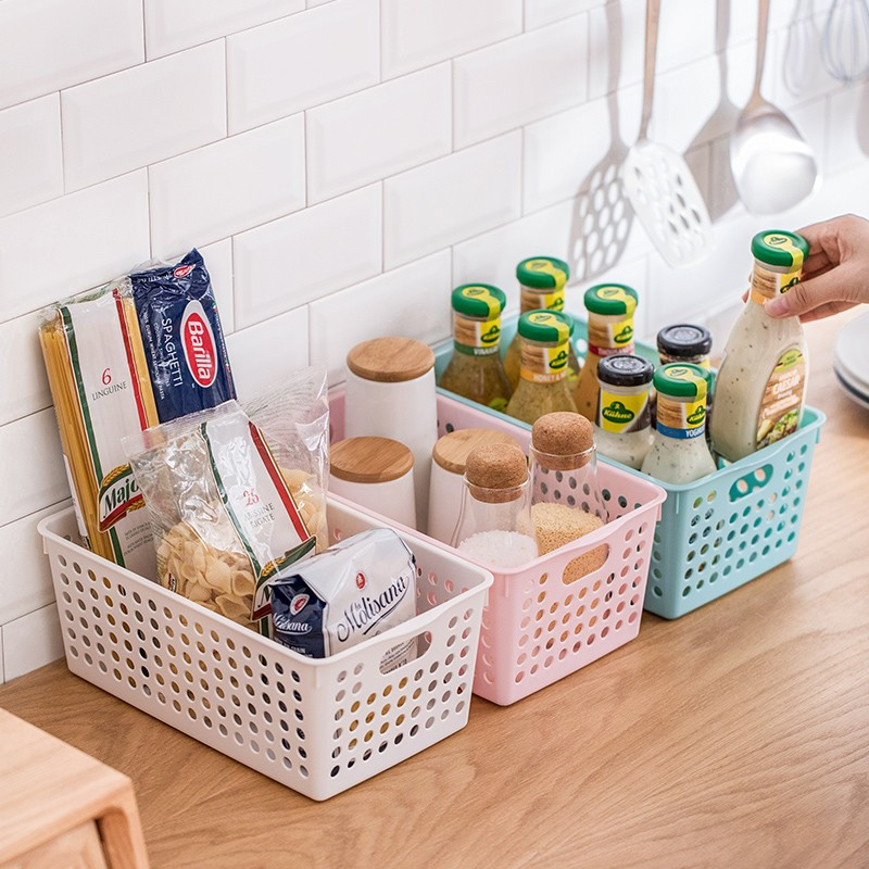 茶花 31*22*9CM L号 圆点收纳筐储物筐 2896高清大图