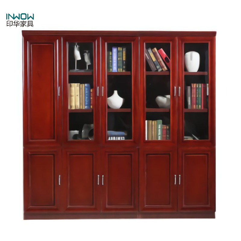印华(YINHUA)书柜 文件柜 档案柜 木皮 (组) (2250*400*2000)高清大图