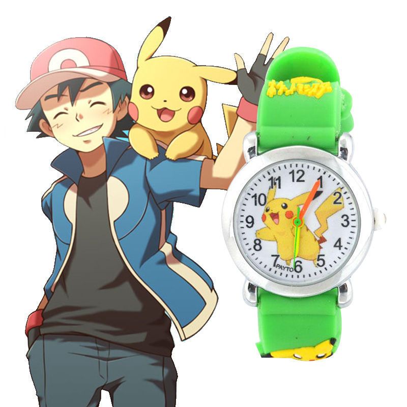 紫色1只特惠冲量皮卡丘电子手表儿童玩具表学生防水手表卡通动漫男孩