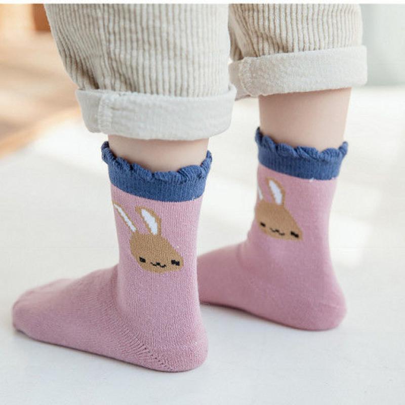 儿童袜子冬季毛圈袜男童女童秋冬加厚加绒保暖中筒袜宝宝小孩棉袜秋款