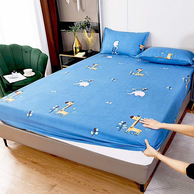 防滑活性斜纹床笠保护套棕垫套垫套加高加厚防灰尘高清大图