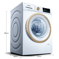 【企业价】西门子(SIEMENS) 洗衣机滚筒变频8公斤全自动小型家用智能超薄1级能效洗衣服机WM10N1C00W 新品