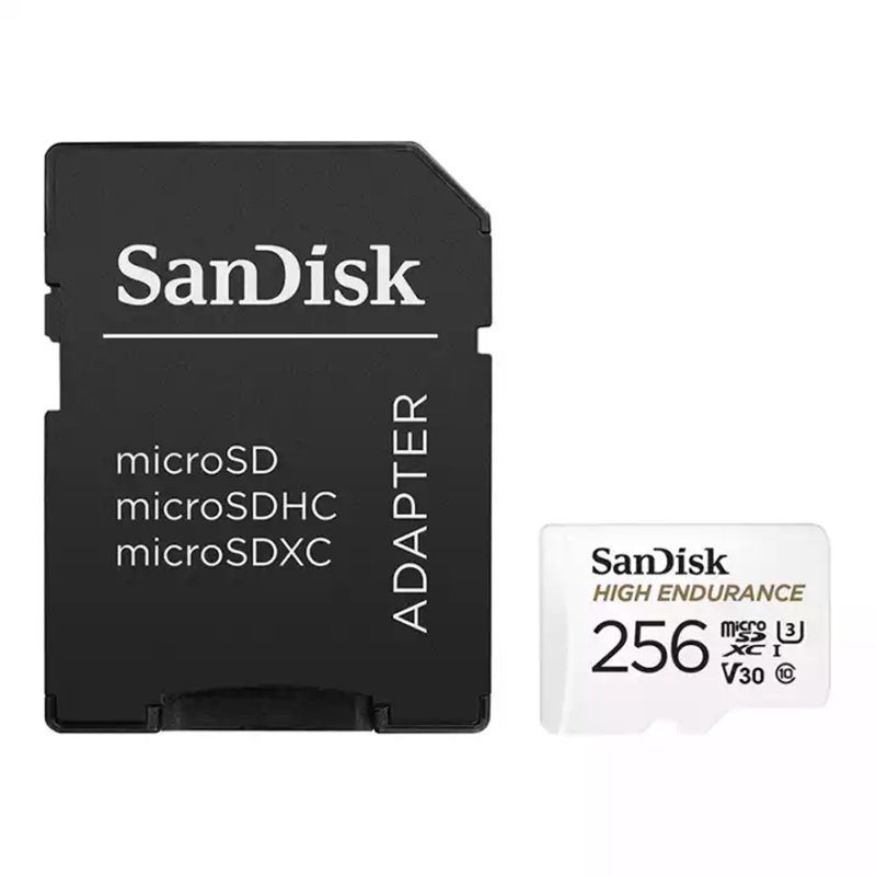 闪迪(SanDisk)行车记录仪存储卡/安防监控专用内存卡Micro SD卡高度耐用U3/V30 TF卡 256G