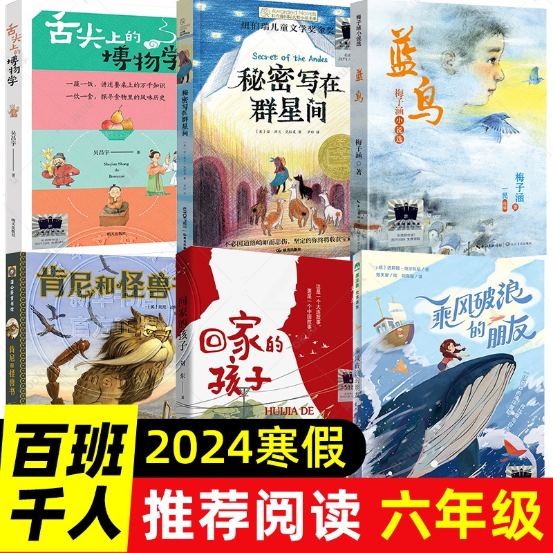 2023暑假六上百班千人祖庆说大阅小森[8册] [正版]2024大阅小森百班千人祖庆说六年级上下册暑假阅读回家的孩子秘密