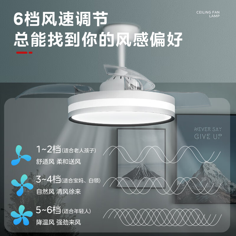 美的 FC105EERL 隐形叶吊扇灯 单位:台 //