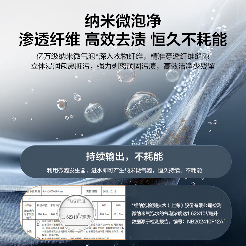 海尔(Haier)11公斤 变频 全自动波轮洗衣机 手搓式 除菌螨 后置触控 语音播报 星蕴银 XQB110-BS57B高清大图