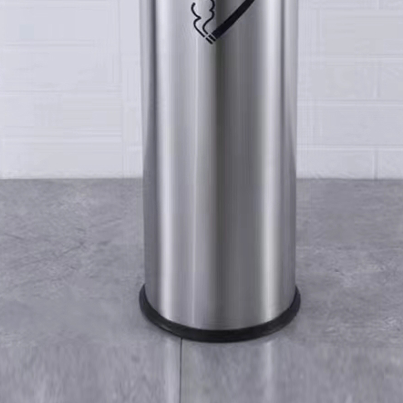 DXBG不锈钢垃圾桶烟蒂柱灭烟桶带烟灰缸室外电梯口立式圆柱式烟灰柱高清大图