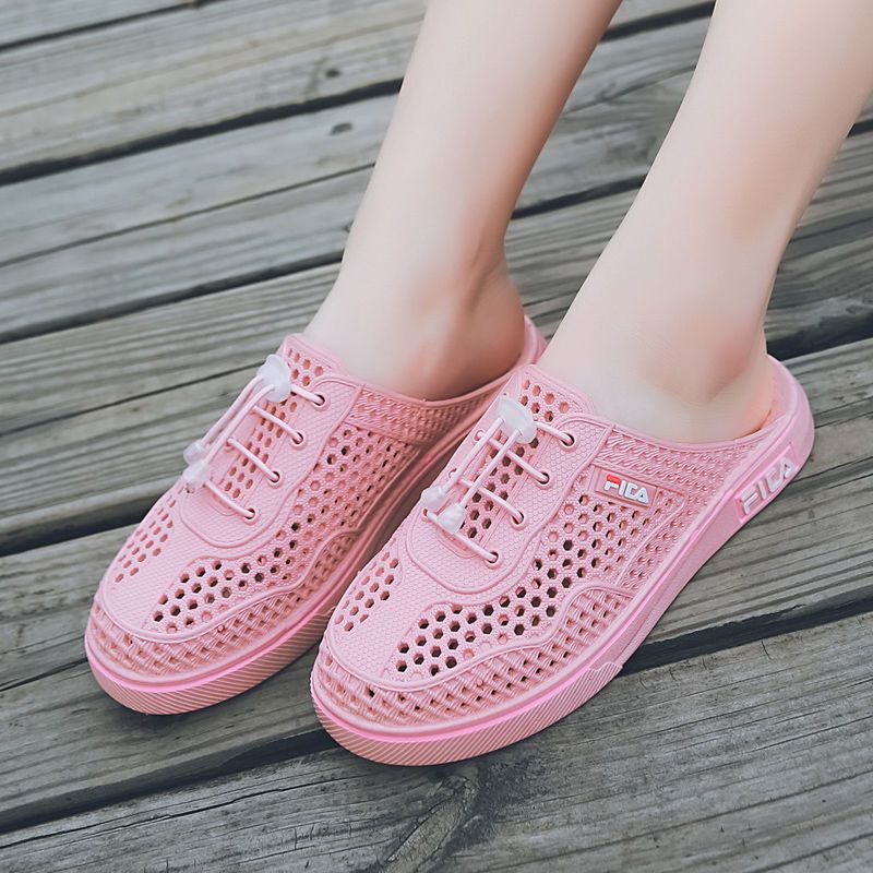 两双装,拖鞋女外穿休闲拖鞋夏居家厚底凉拖鞋包头拖鞋 [时尚女拖]