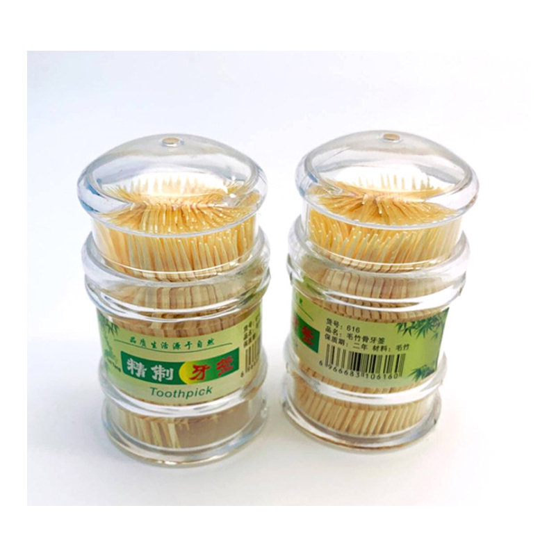 企购优品 环保竹制牙签精致双头细头便携瓶装