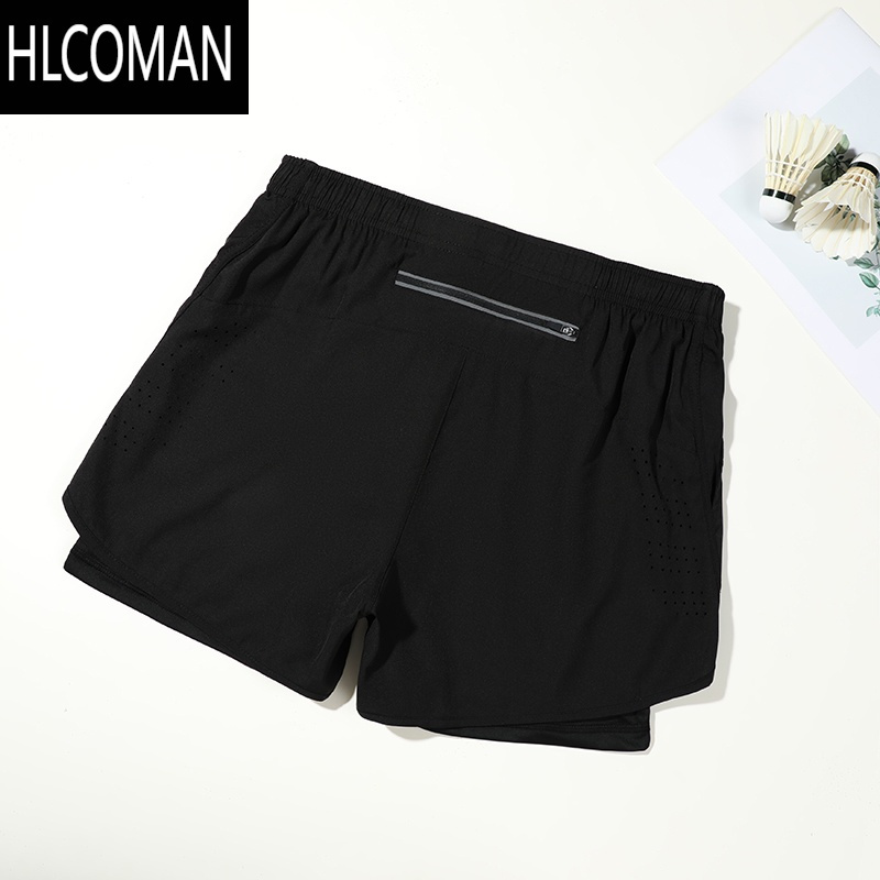 HLCOMAN运动短裤男女同款青少年学生跑步训练宽松透气冰丝速干多口袋大码