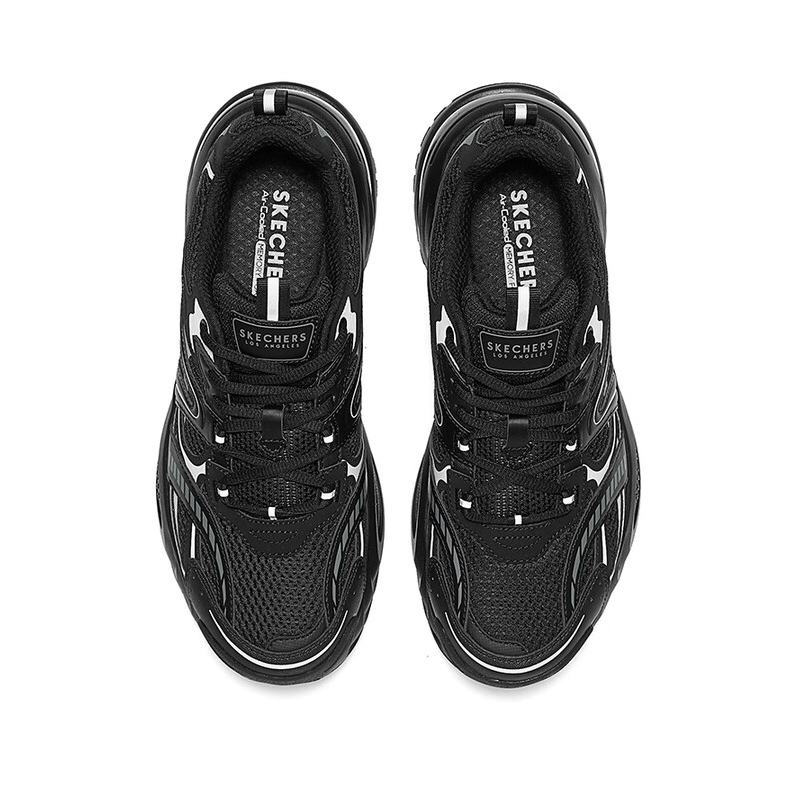 斯凯奇 男黑色休闲运动鞋 183199/BBK-7 双高清大图