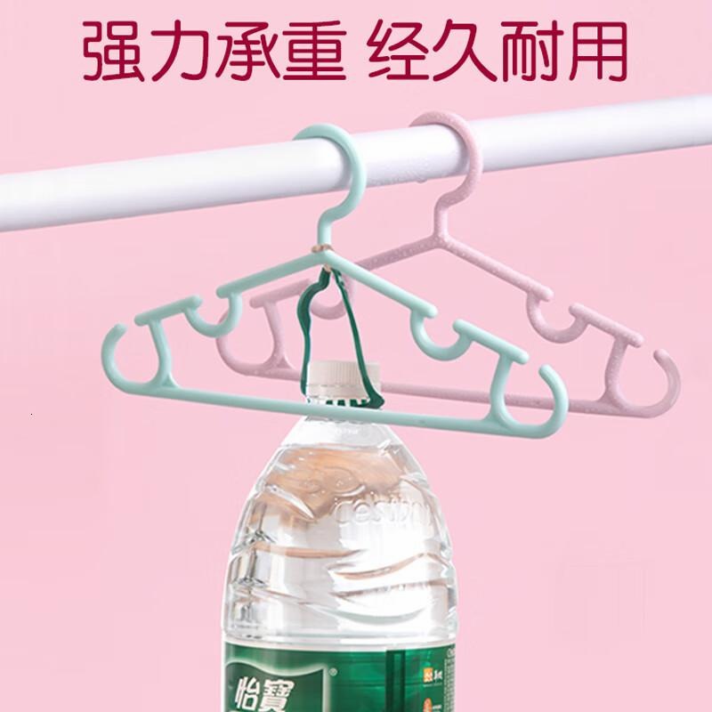 茶花(CHAHUA) 儿童衣架 宝宝婴儿衣架子干湿两用衣撑衣挂子 10只高清大图