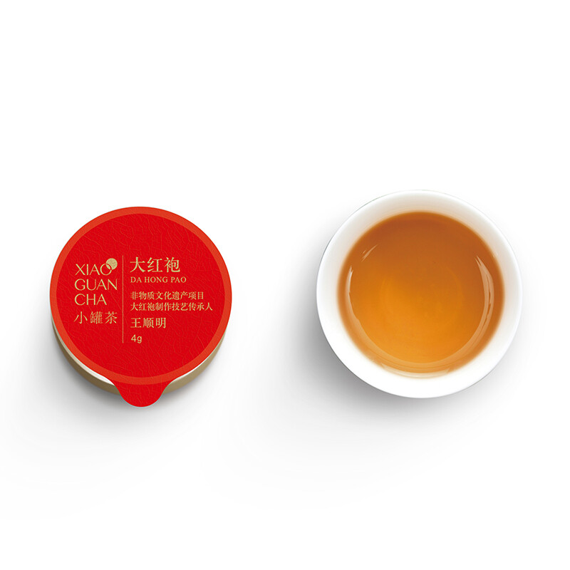 小罐茶 金罐系列 乌龙茶武夷山大红袍正岩特级 40g(4g*10) (盒)高清大图