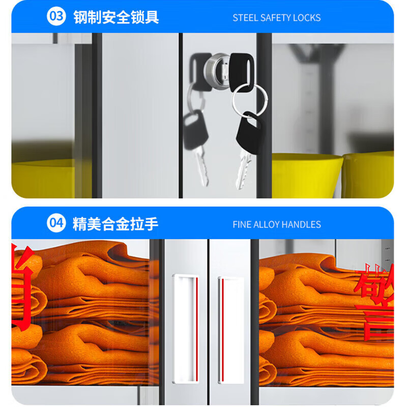 戴劲不锈钢消防柜微型消防站全套消防器材应急物资柜展示箱150*40*168高清大图