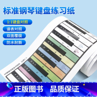 【正版】彩色版钢琴键盘88键钢琴键盘指法练习纸琴键对照表五线谱键盘琴