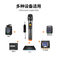 先科 SAST OK-91 无线麦克风 话筒 家庭KTV会议专用K歌卡拉OK唱歌主播网络电教演讲户外插音响音箱 黑