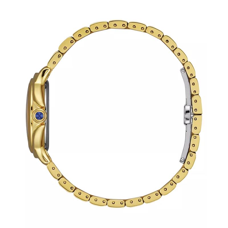 西铁城(CITIZEN)光动能女士腕表金色不锈钢表带镶钻时尚商务防水石英表32mm高清大图